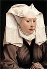 Rogier Van Der Weyden Wall Art - Lady Wearing a Gauze Headdress